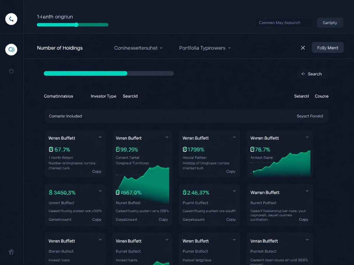 Smart Money interface showing institutional investor tracking with filters and investor cards